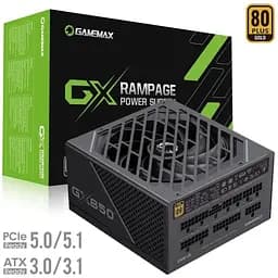 Блок живлення GameMax GX-850 PRO ATX 3.1 850W 80+ Gold (GX-850 PRO BK(ATX3.1PCIe5.1)) - мініатюра 10