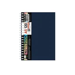 Блокнот А5 АП-1509(Black) 120 аркушів, пружина збоку