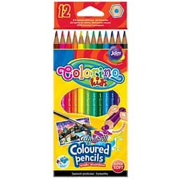 Карандаши акварельные Colorino с кисточкой 12 цветов 12 шт. (33039PTR)