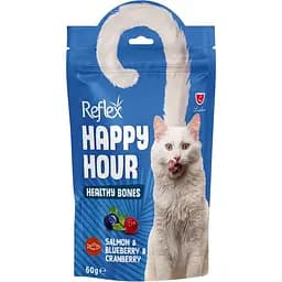 Ласощі для котів Reflex Plus Happy Hour Рефлекс лосось, чорниця, журавлина, здорові кістки 60 г