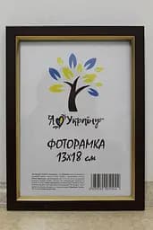 Фоторамка 13х18, вишнева із золотою вставкою, 1511-х054-2, Скло + Картон
