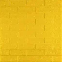 3D панель Sticker Wall самоклеюча 700х770х3мм цегла Жовта 010-3 SW-00001894
