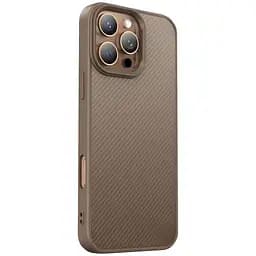 TPU чохол Carbon Protective with Magsafe для Apple iPhone 16 Pro (6.3) Coffee