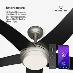 Стельовий вентилятор Klarstein Bolero Smart 55 Вт Чорний (10046083) - мініатюра 7