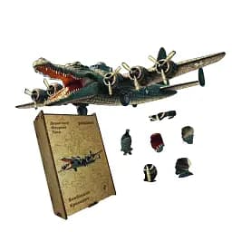 Дерев'яний фігурний пазл Бомбарділо Крокоділо, А1, Дерев'яна коробка 500+ елементів