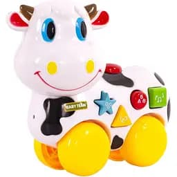 Игрушка-каталка Baby Team Коровка, укр. язык (8641)