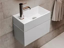Умивальник Miraggio COPPER 400 (0000162) Miramarble, Глянцевий, Накладний, Білий - мініатюра 5