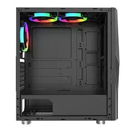 Корпус Montech FIGHTER 500, Black, Mid Tower, без БЖ, для ATX / Micro ATX / Mini ITX, 1xUSB 3.0 / 2xUSB 2.0, макс. CPU - 160 мм / GPU - 320 мм, 4x120 мм LED `Rainbow`, бічна панель із загартованого скла - мініатюра 2