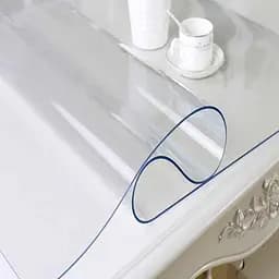 М'яке скло Прозора силіконова скатертина на стіл Soft Glass Захист для меблів 1.3х1.0 м (товщина 2мм) - мініатюра 4