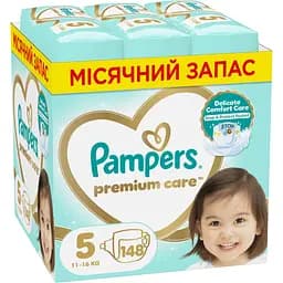 Набор подгузников Pampers Premium Care 5 (11-16 кг) 148 шт.