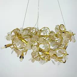 Удивительная люстра в закрученном корпусе Line.F Диаметр 60см