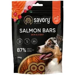 Лакомство для собак Джерки Savory Salmon Bars батончики с лососем 100 г