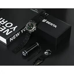 Чоловічий водостійкий наручний годинник Besta Box Tattoo ЗСУ Light з компасом + подарунковий набір - мініатюра 2