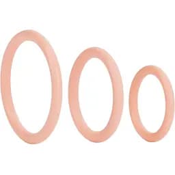 Эрекционное кольцо CalExotics Tri-Rings 3 шт телесный