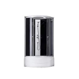 Душевой бокс Kroner KRP Enzo - SD.C.T.G.90x90 см CV031572, Хром матовый, тонированный, хром матовый