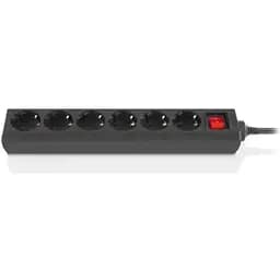 Мережевий фільтр живлення REAL-EL RS-6 Protect M 5m, black (EL122300036)