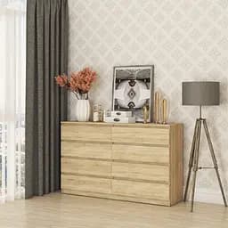 Комод в гостиную MebelStar Нео 8Ш 160x43x98 см Дуб сонома (MBS-1104)