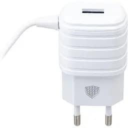 Зарядний пристрій INKAX CD-09 Travel charger Type-C cable 1USB 2.1A White - мініатюра 2