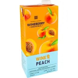 Уцінка. Напій винний WineBerry Wine & Peach винно-персиковий з соком біле напівсолодке 1 л - мініатюра 3