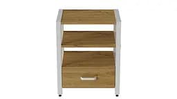 Тумба універсальна Ferrum-decor Вів'єн 1/1 50x41x40 білий ДСП Дуб Артізан 16мм (FRD-104147) - мініатюра 4