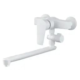 Смеситель для ванны с лейкой Plamix Oscar-006 SET white PM0703 Белый