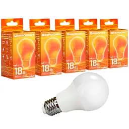 Набор светодиодных ламп Евросвет 18 Вт 4200 К A-18-4200-27 Е 27, 5 шт. (58949)