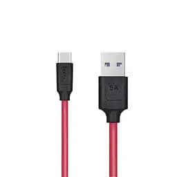 USB Cable Hoco X11 5A Fast Charging Type-C Black/Red 1.2m
