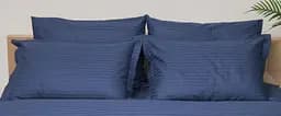 Набір наволочок Moon&Star Satin Stripe Delfi Blue 40х40 см 2 шт - мініатюра 3