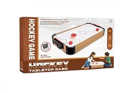 Хокей 2570 деревянный, воздушный, 47-25,5-7,5см, поле 39-23см, 2 ручки, 2шайби, на батарейках, в коробке (6903317676392)