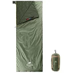 Спальник надлегкий Naturehike Summer LW180 NH21MSD09 лівий, (15°C), p-p XL, зелений