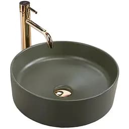 Умивальник Rea Sami green matt хакі накладний REA-U4567, Цветной