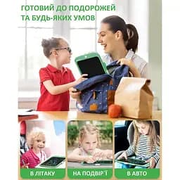Дитячий LCD планшет для малювання Beiens Динозаврик 10”Multicolor зелений (К1006green) - мініатюра 5