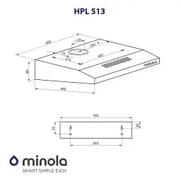 Витяжка плоска Minola HPL 513 BL - мініатюра 11