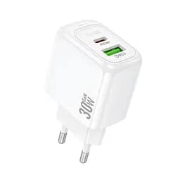 Мережевий зарядний пристрій Hoco CS55A Surplus PD30W+QC3.0 charger(EU) Білий
