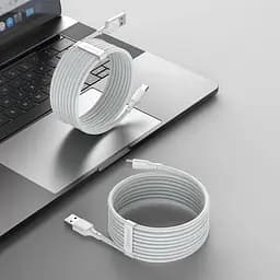 Кабель Baseus Simple Wisdom Cable USB to Type-C Kit 5A 1.5m 2PCS-Set TZCATZJ-02 White - мініатюра 5