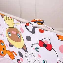 Суцільний борт в ліжечко MirSon Kids Time 20-0035 Colored kittens 30х180 см (2200009665264) - мініатюра 2
