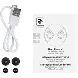 Навушники 2E RainDrops Light True Wireless White - мініатюра 3