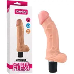 Реалистичный вибратор Lovetoy Reel Feel Flexi 22 см телесный