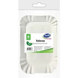 Набор одноразовых гастрономических тарелок Stella Эко, бумажные, 6 шт.