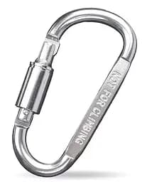 Карабін із муфтою Solve Aluminum Carabine Білий до 100 кг алюмінієвий сплав Screwlock KT7000801