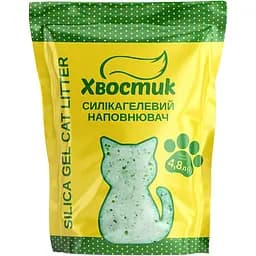 Силікагелевий наповнювач для котячого туалету Хвостик дрібний 4.8 л