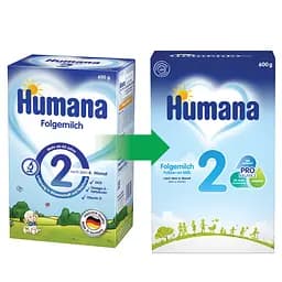Уценка. Сухая молочная смесь Humana 2 c пребиотиками, 600 г