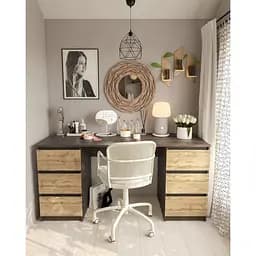 Стол компьютерный Moreli T-228 158x758x600 мм Венге магия/Дуб аппалачи (mo-t228-venge-apalach)