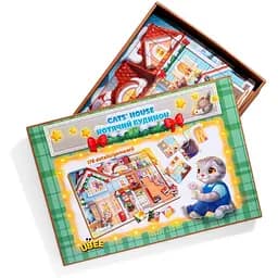 Пазл детский деревянный Кошачий дом Ubumblebees (ПСД249) PSD249, 176 элементов