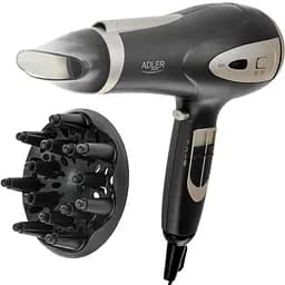 Фен Adler AD 2248 grey champane 2200Вт/ 2 скорости/ холодный обдув/ темп.режимов-3/ ионизация/ диффузор