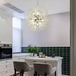 Пушистый подвесной светильник в виде одуванчика в корпусе хром Ст. AS 155 P CH | Line F