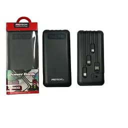 Універсальна зарядна батарея ProTech B-05 Solar 20000Mah + вбудовані кабелі + ліхтарик (Чорний) - мініатюра 5