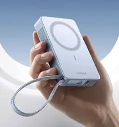 Магнітний павербанк Ugreen PB594 з бездротовою MagSafe зарядкою блакитний 30W 10000 мАч - мініатюра 14
