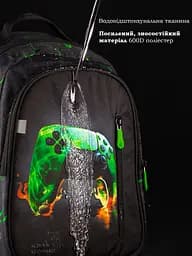 Шкільний рюкзак з ортопедичною спинкою для хлопчика School Standard 375 гр 17 літрів Чорний з зеленим - мініатюра 9