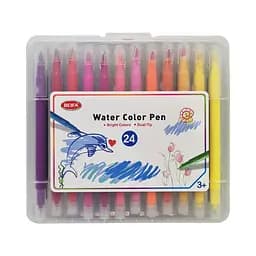 Набір двосторонніх фломастерів Beifa SY102-V901, 24 шт, пензель+лінер